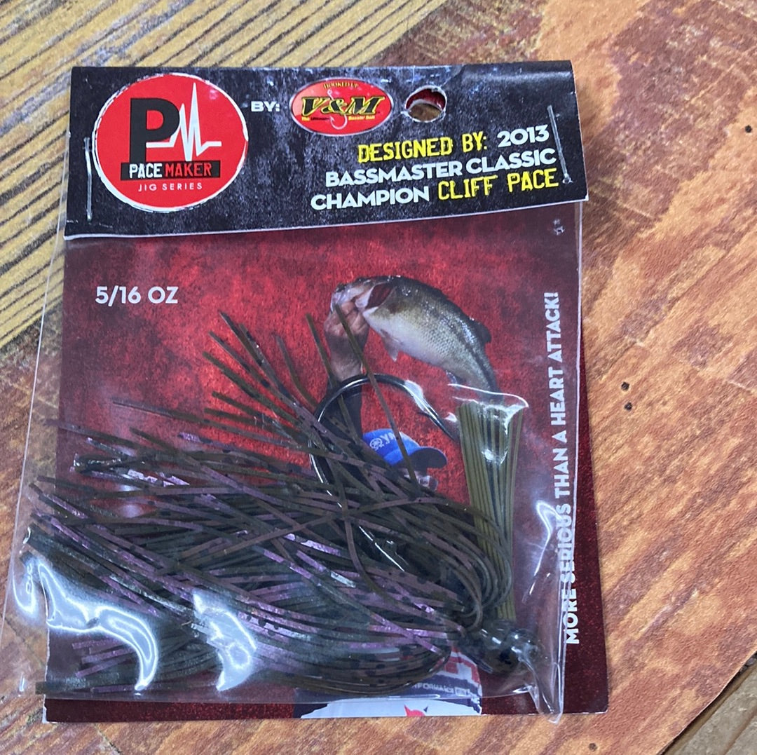 V&M Skipping jig 5/16 oz. Green Pumpkin Purple Haze
