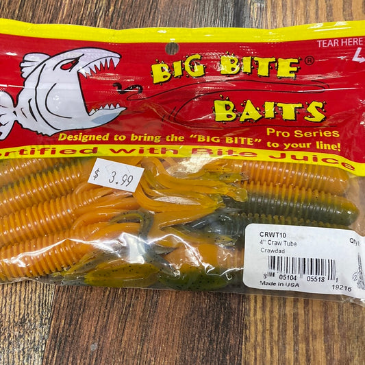 Big Bite Baits 4” Craw Tube Crawdad