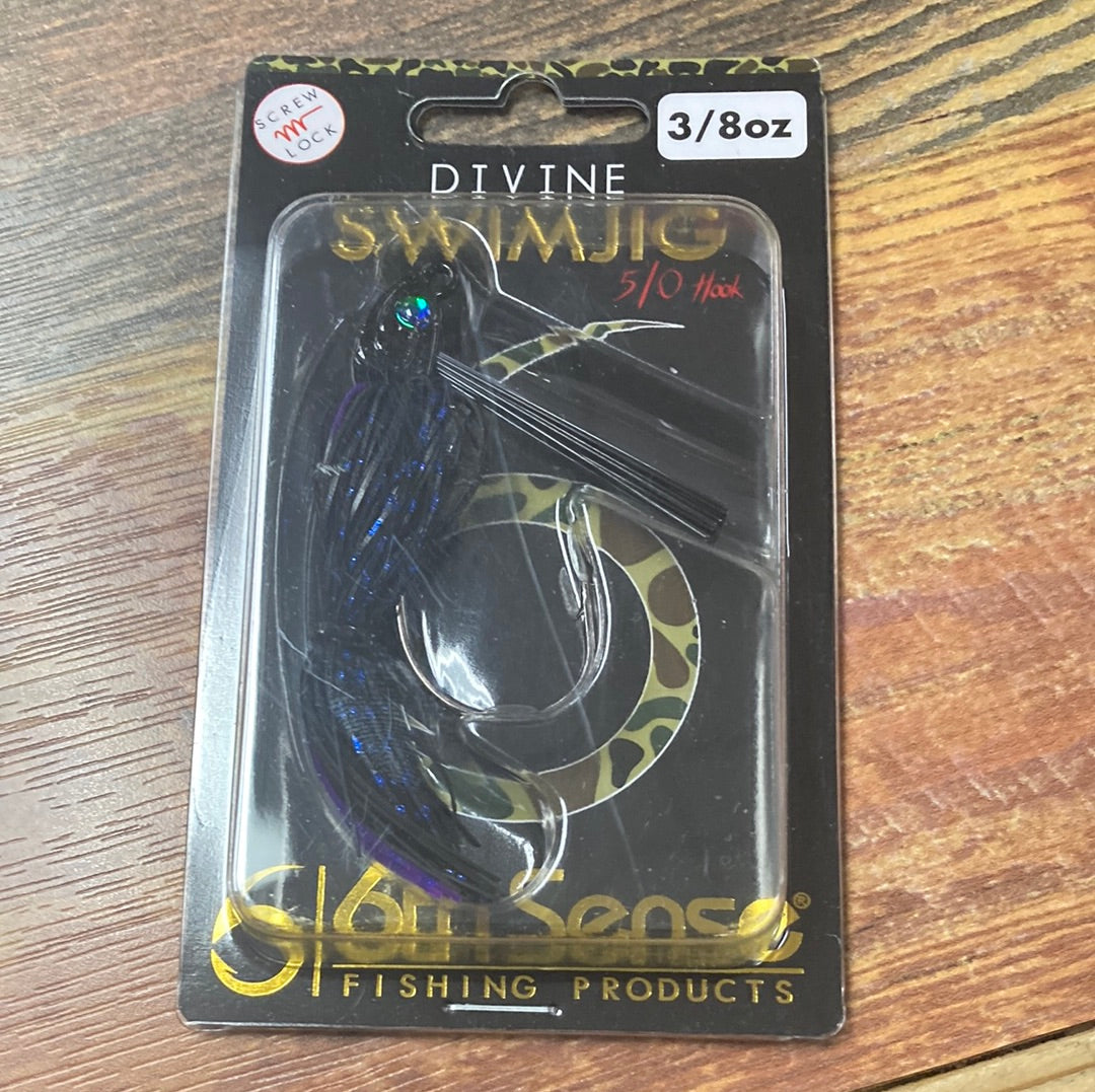 6th sense Divine Swim Jig 3/8 oz Blacklight