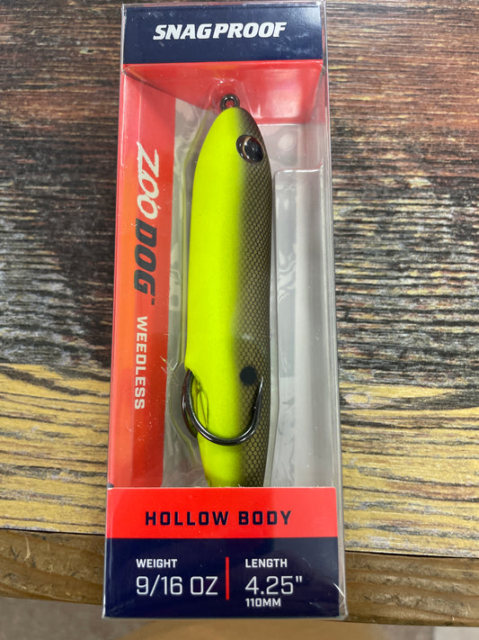 Snag Proof Zoo Dog 9/16 oz. 4.25" Chartreuse Shad