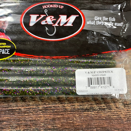 V&M Chopstick 5” Mardis Gras