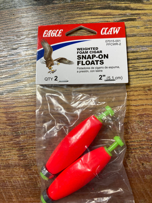 Eagle Claw 2” Snap On Floats