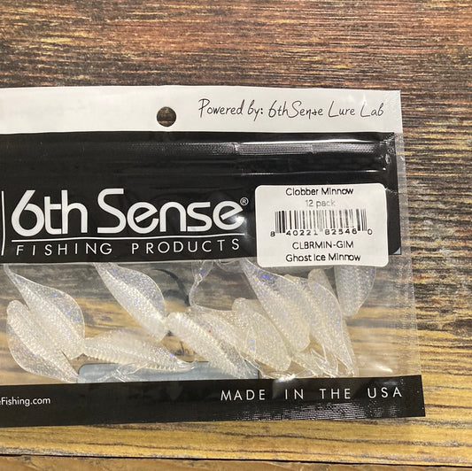 6th sense Clobber minnow Ghost Ice minnow