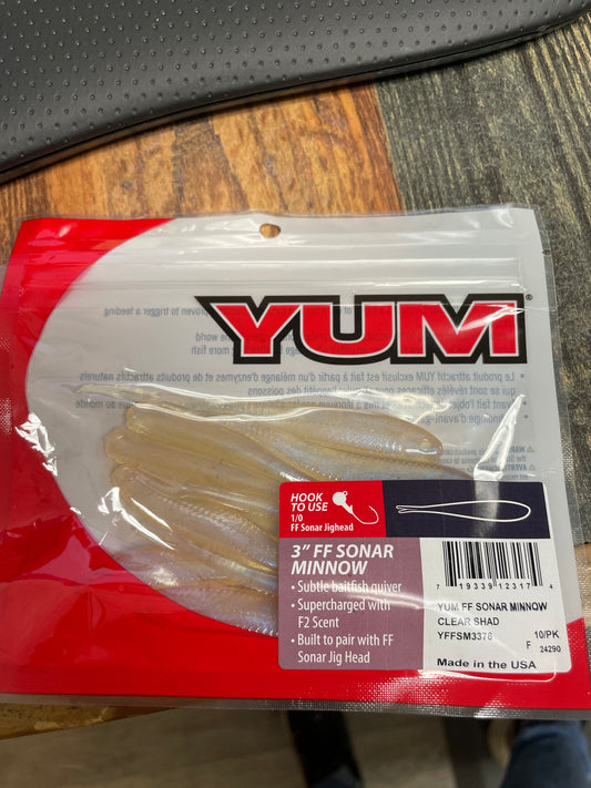 Yum Sonar Minnow 3" Clear Shad