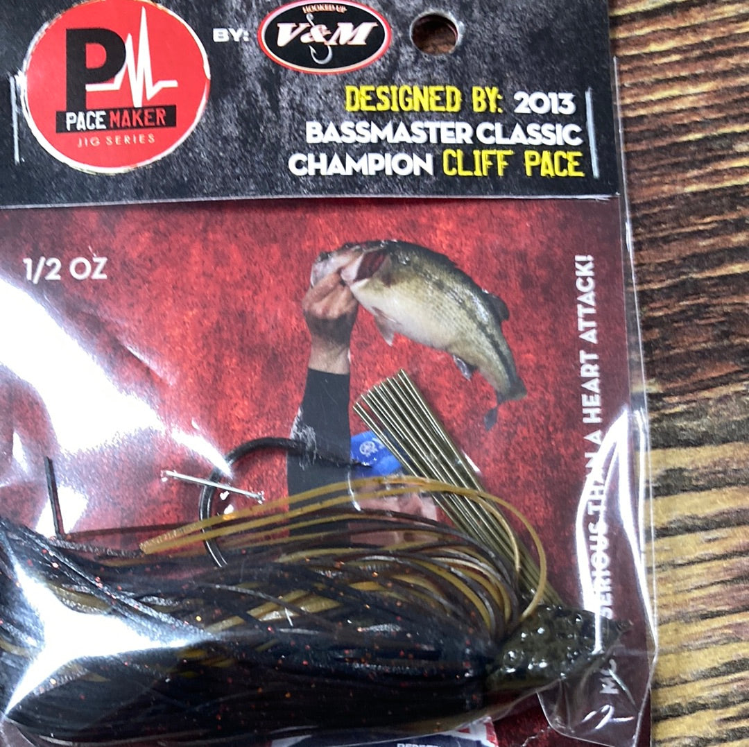 V&M Flipping Jig 1/2 oz. Black Brown Amber