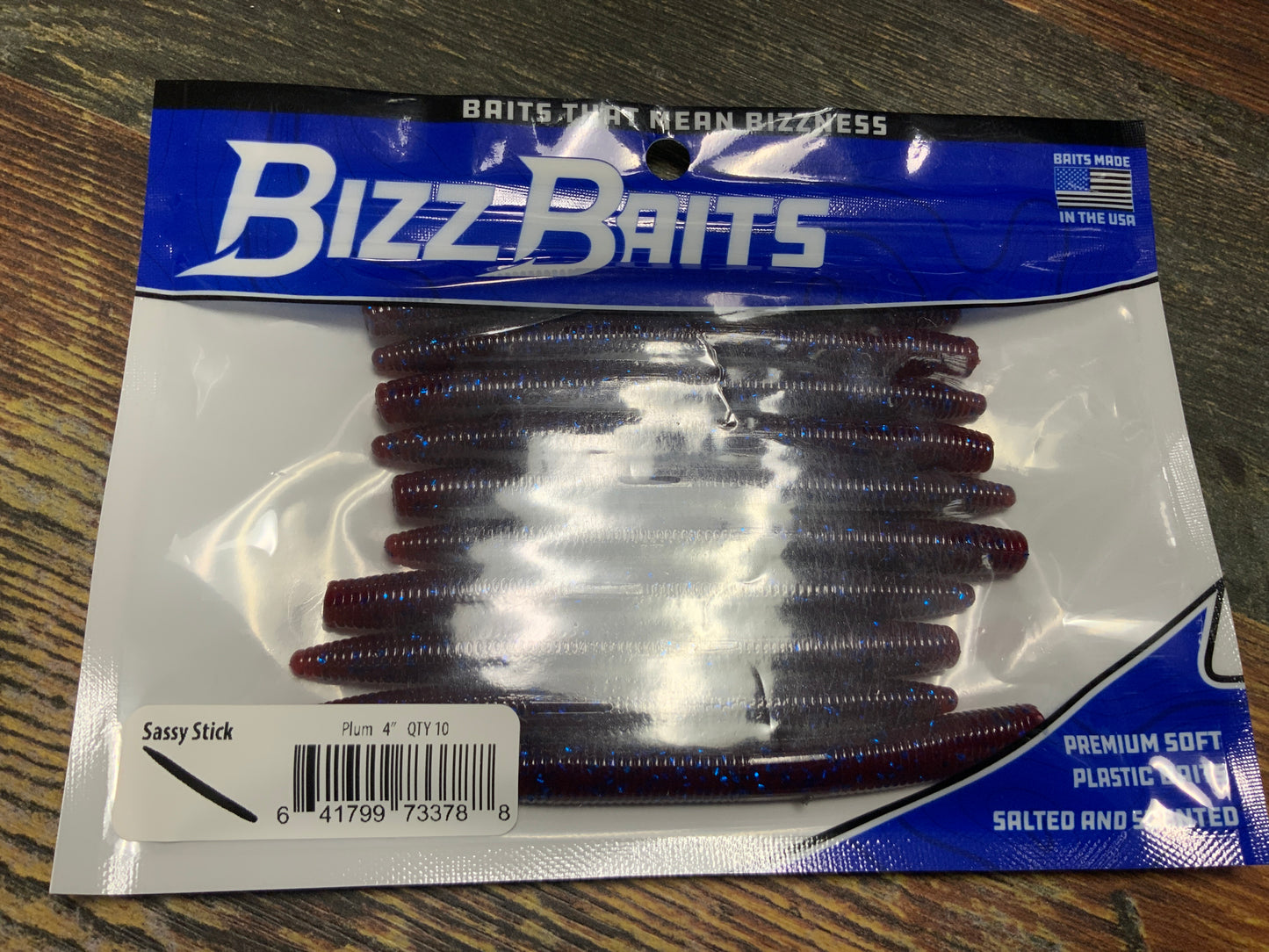 Bizz Baits Sassy Stick 4” Plum