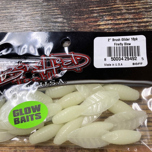 Bone Head Glow Brush Glider 2" Firefly Glow
