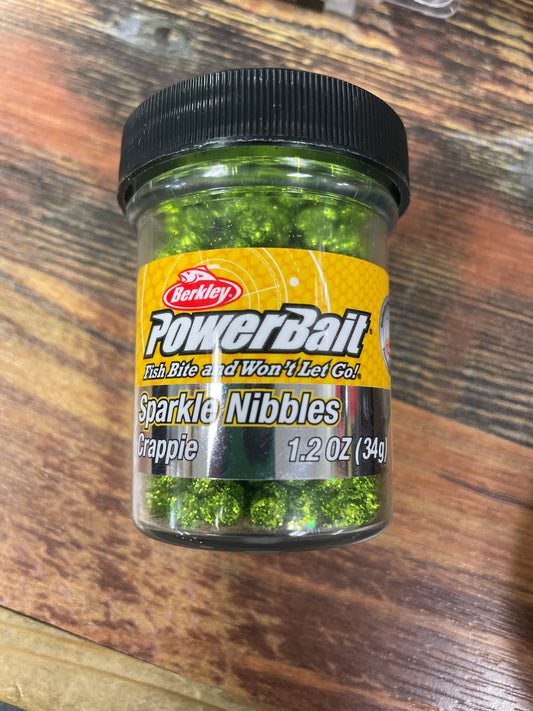 Berkley PB Sparkle Crappie Nibbles - Neon Chartreuse