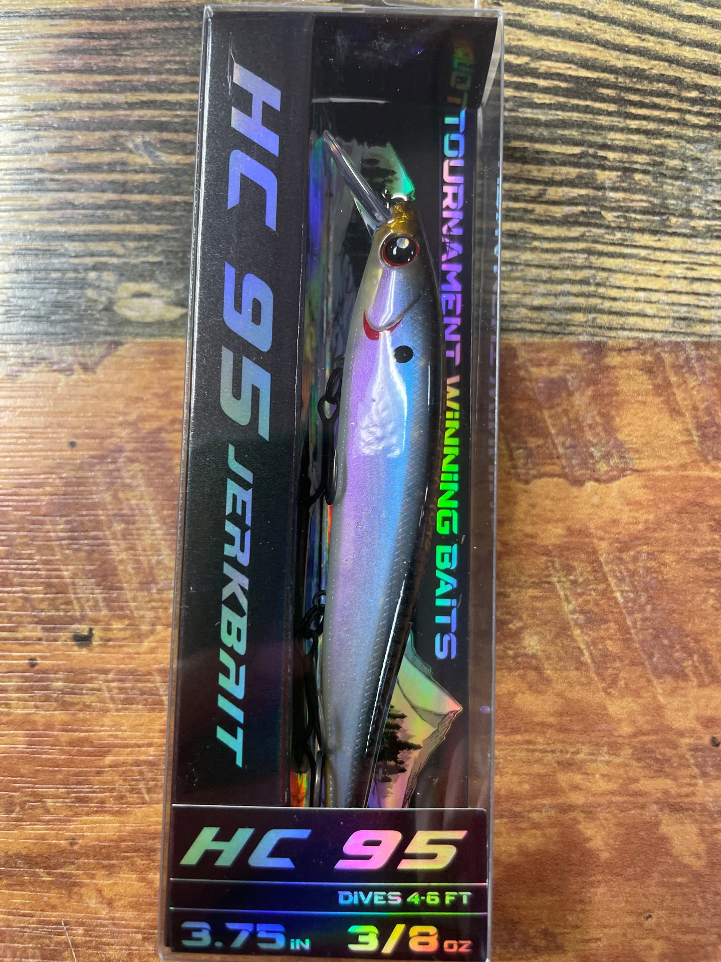 Bassmooch HC 95 Jerkbait 3.75” 3/8oz. Ghost Bone Minnow