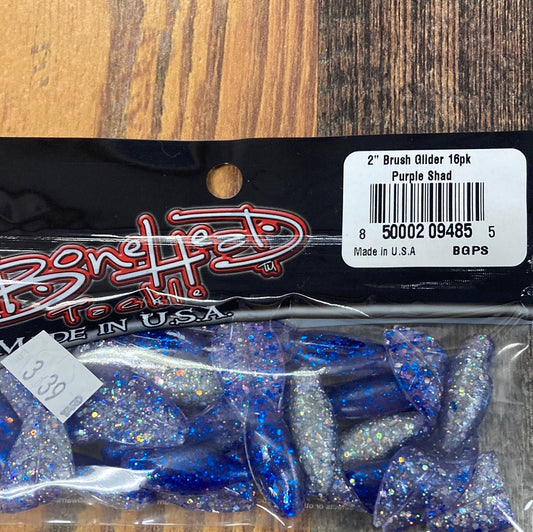 Bone Head Brush Glider 2" Purple Shad