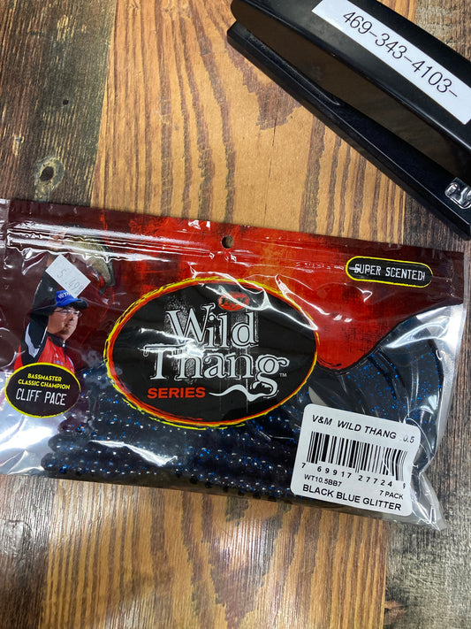 V&M Wild Thang 10.5" Black Blue Glitter