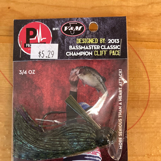 V&M Flatline Football Jig 3/4 oz. Sprayed Grass