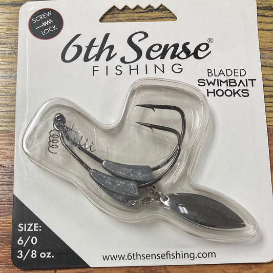 6th Sense Bladed Swimbait Hooks 3/8 oz. 6/0