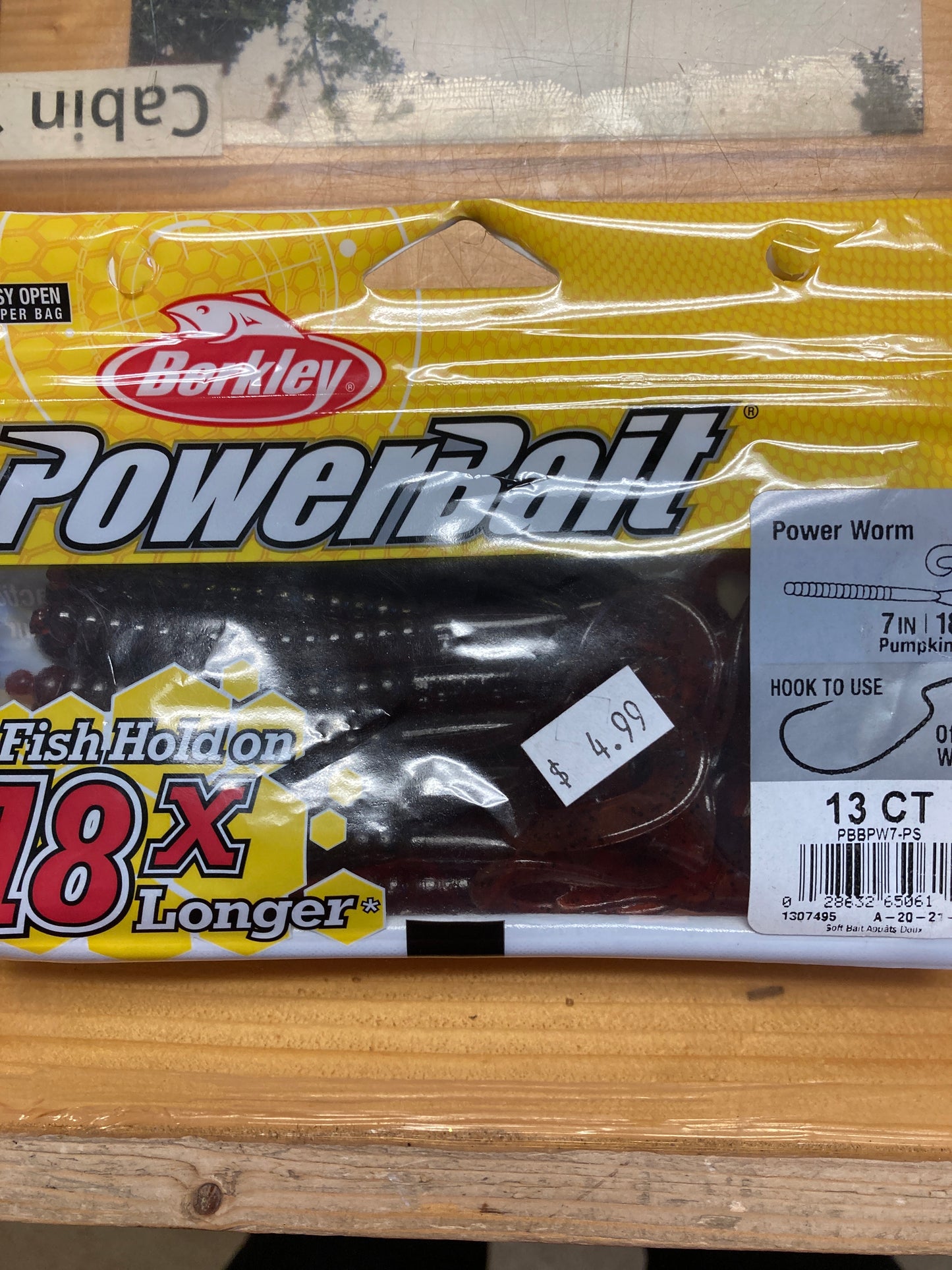 Berkley Power Worm 7” Pumpkin Seed