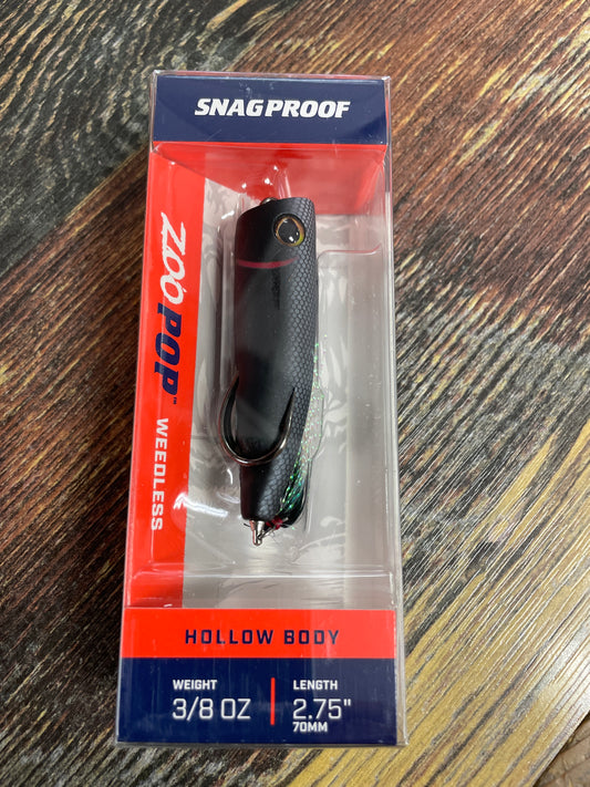 Snag Proof Zoo Pop 3/8 oz. 2.75" Black