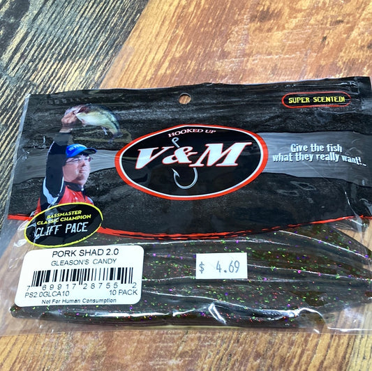 V&M Pork Shad 2.0 V&M Candy