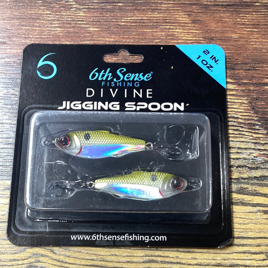 6th Sense Divine Jigging Spoon 2" 1 oz. Shad Hammer