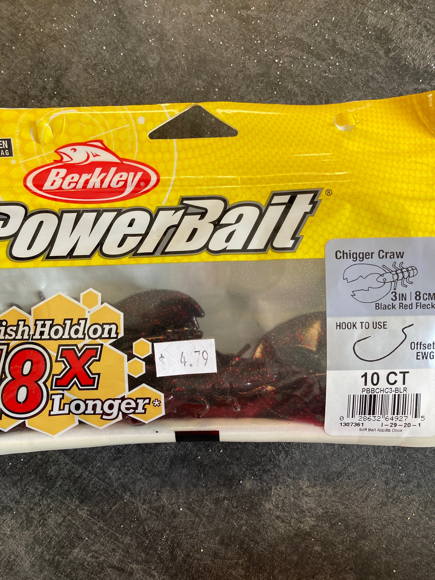 Berkley Chigger Craw 3” Black Red Fleck