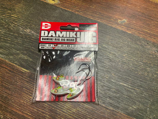 Damiki Rig Jig Head 3/16 oz. 1/0 Chartreuse