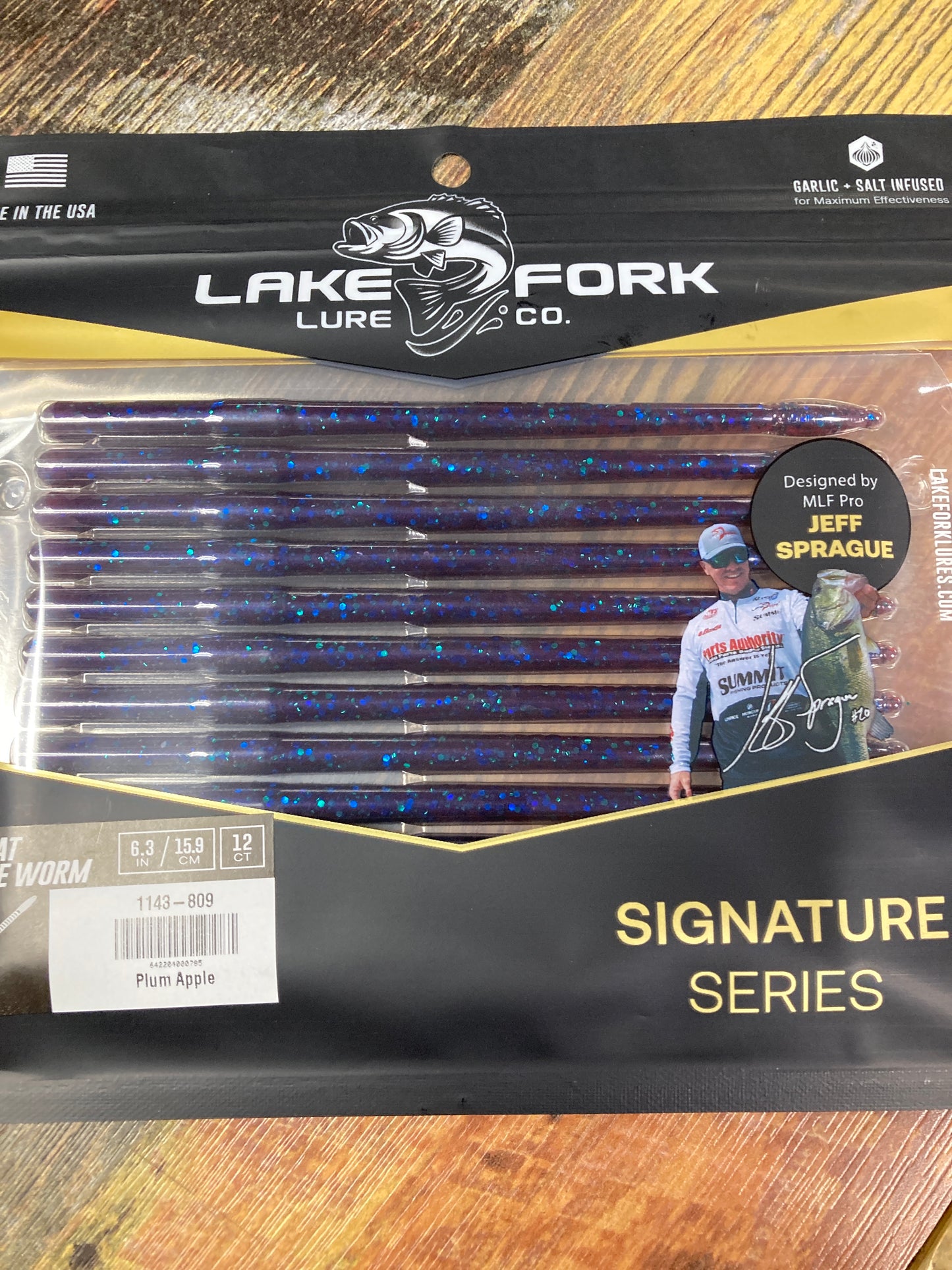 Lake Fork Lures Pro Flat Finesse Worm Plum Apple