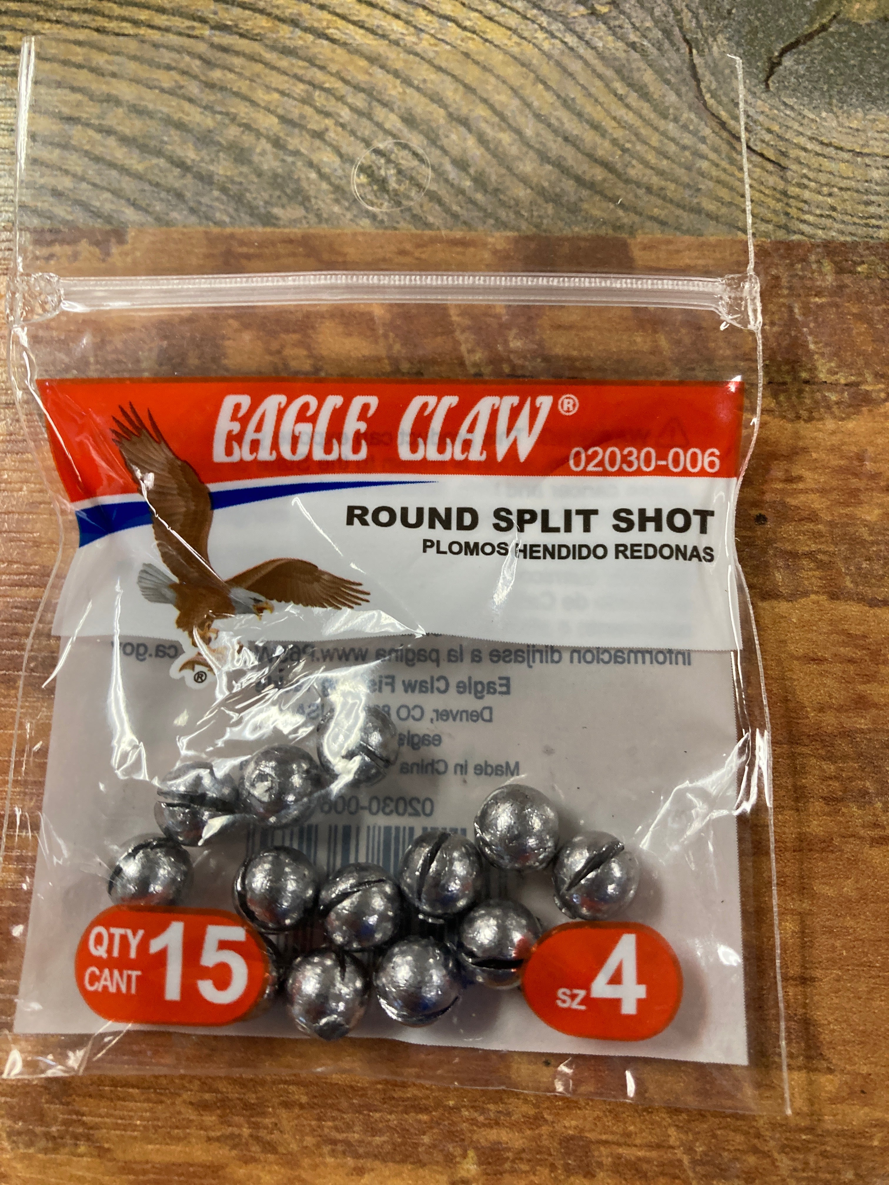 Eagle Claw 4 Round Split Shot Lake Fork Resort