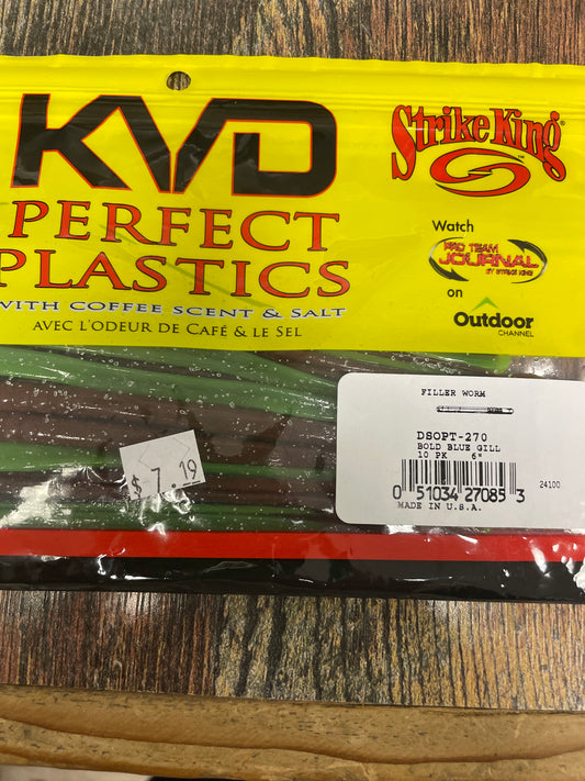Strike King Filler Worm 6” Bold Bluegill