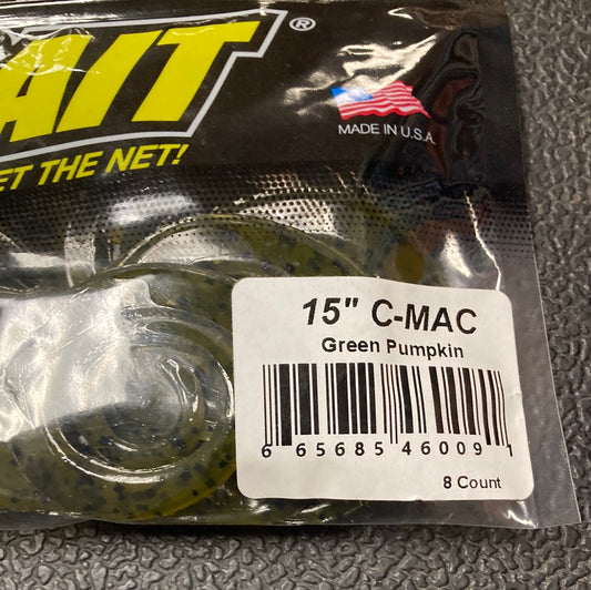 Net Bait 15” C-Mac Green Pumpkin