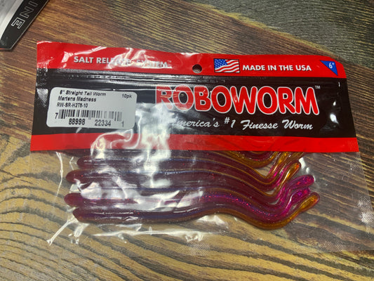 Roboworm Straight Tail 6" Martens Madness