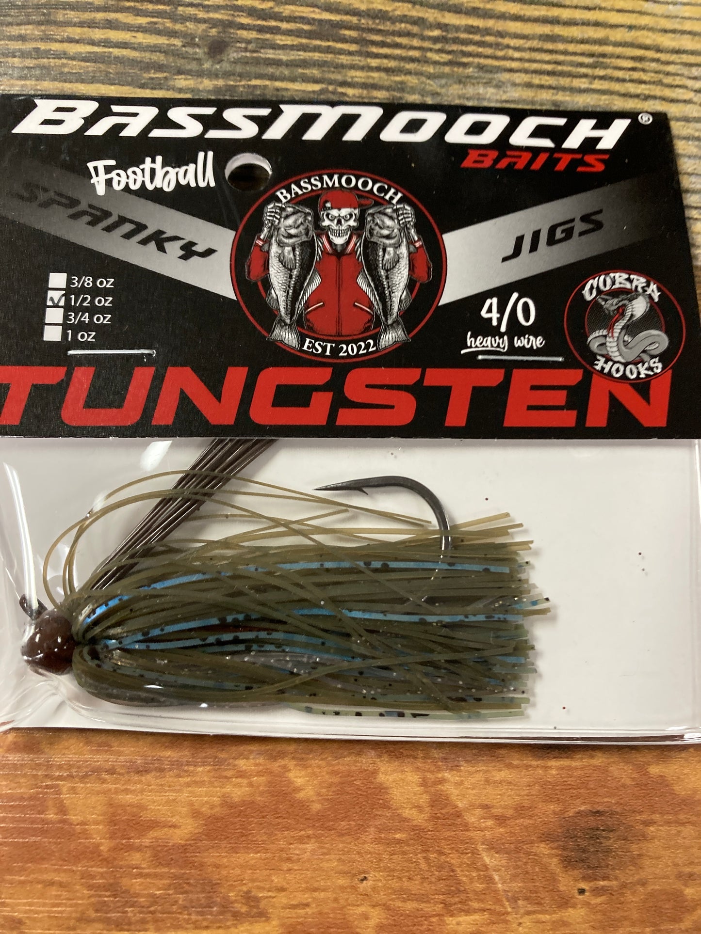 Bass Mooch Tungsten Jigs 1/2 oz Football Magic Craw