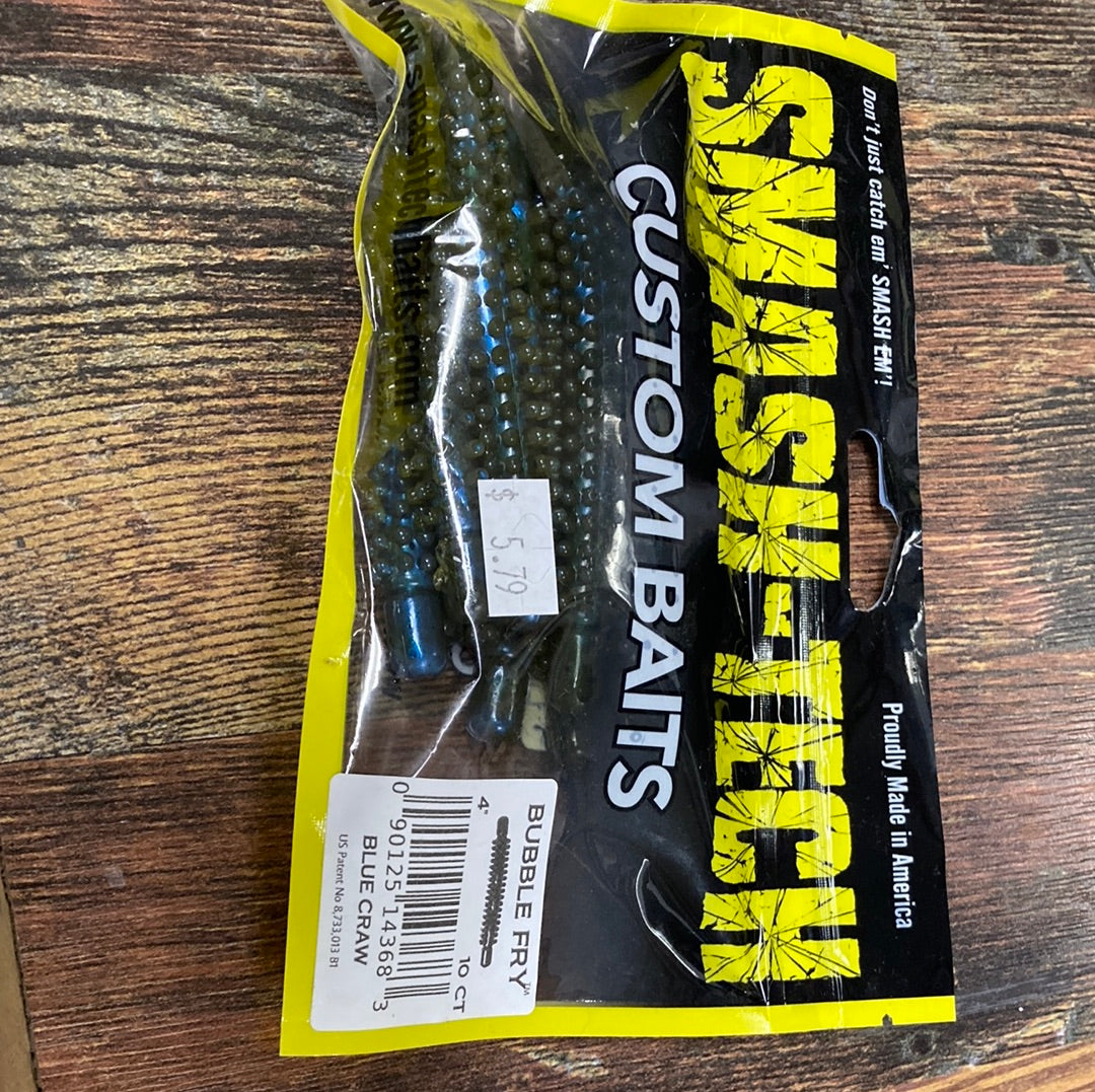 Smash Tech Bubble Fry 4" Blue Craw