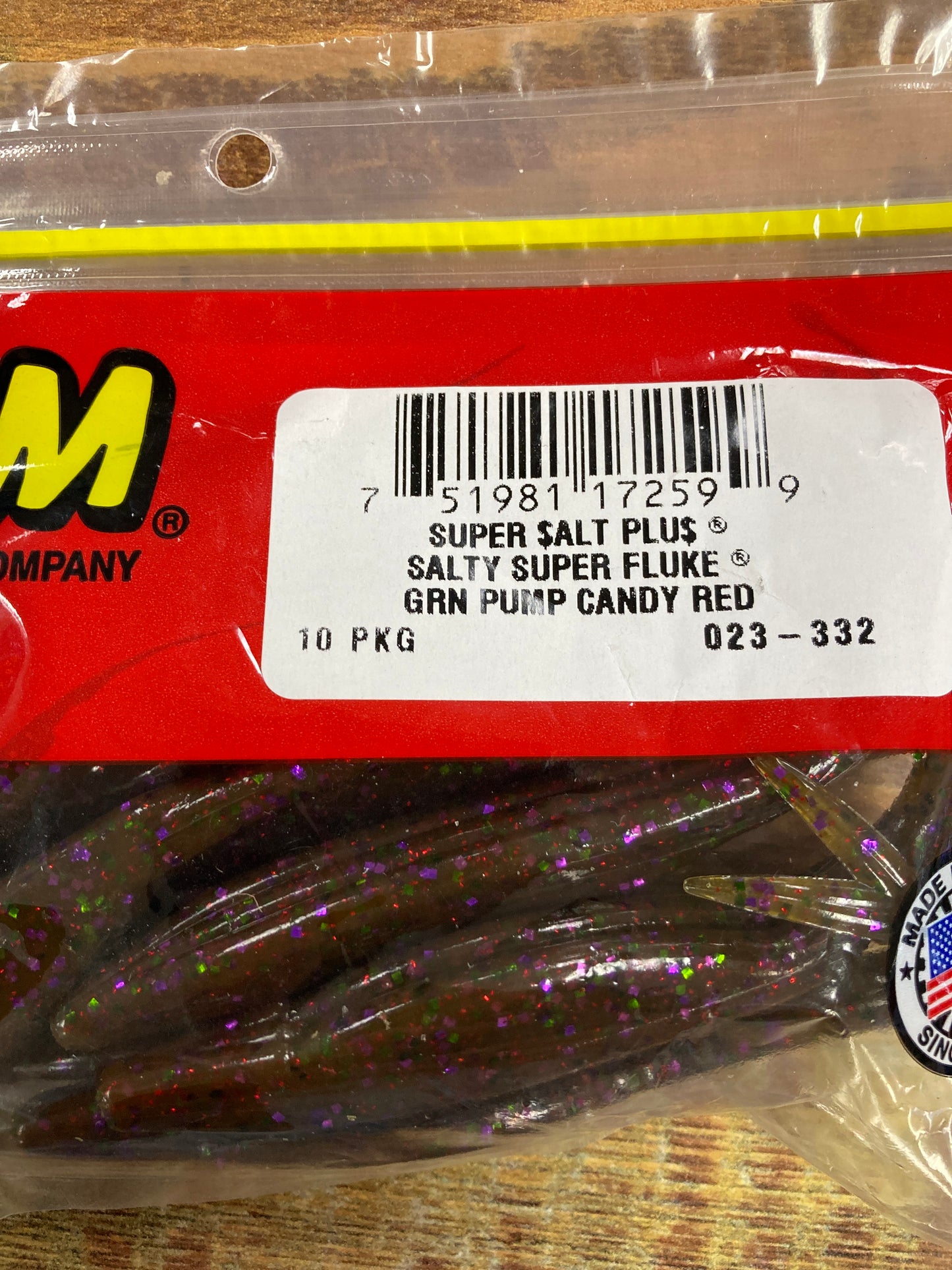 Zoom Super Fluke - Green Pumpkin Candy Red