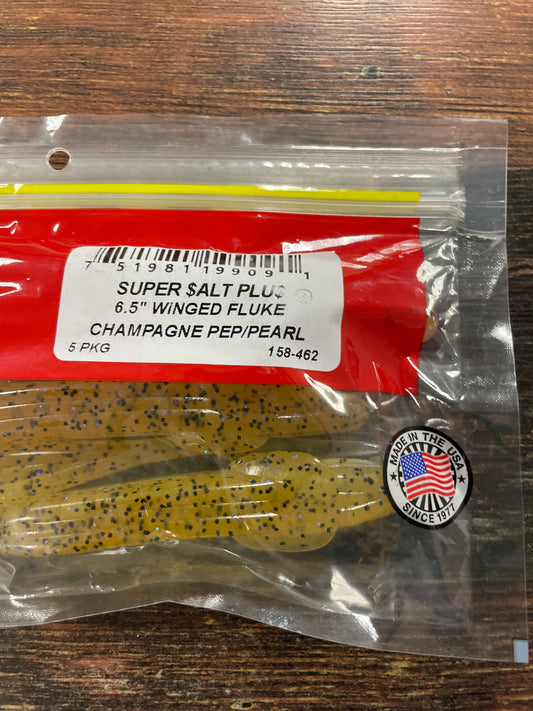 Zoom Winged Fluke 6.5 Champagne Pepper Pearl