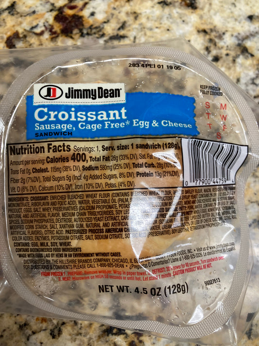 Jimmy Dean Croissant - Sausage,Egg & Cheese