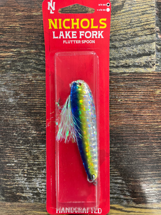 Nichols Flutter Spoon 3/4 oz. 4" Bombshell Shad