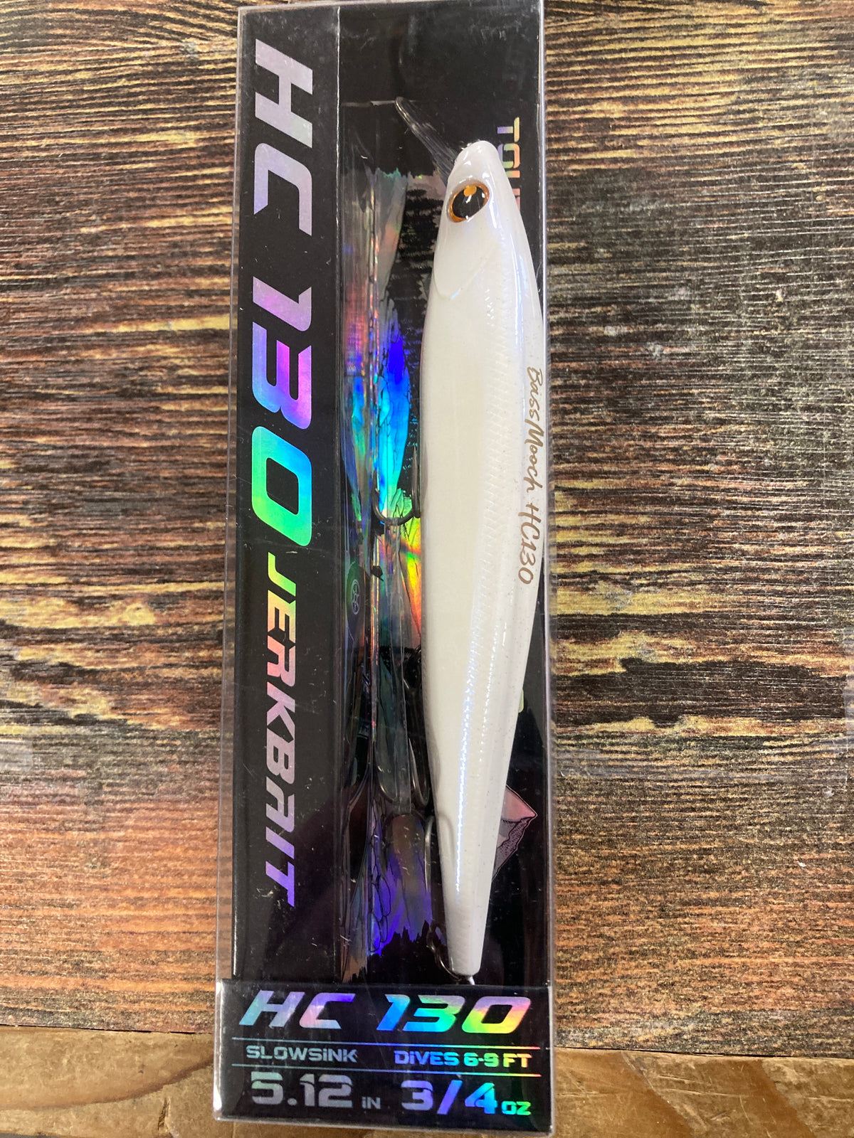 Bassmooch HC130 Jerk Bait French Pearl OB SS