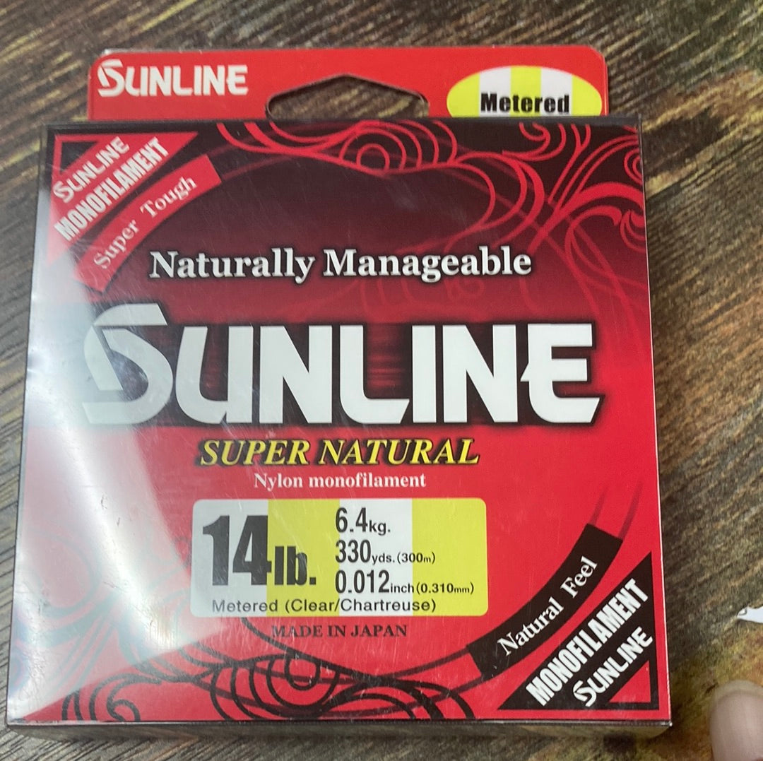 Sunline Super Natural Metered Hi Viz Yellow 14 lb. 330 yd