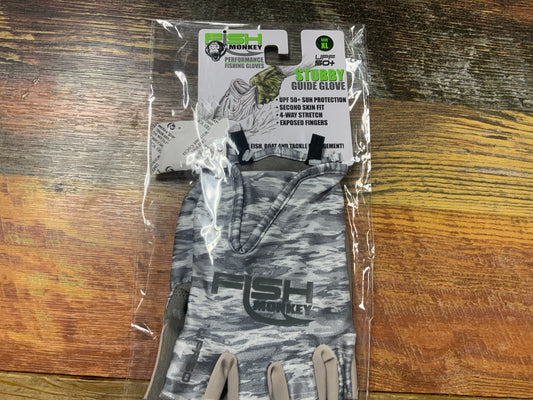 Fish Monkey Stubby Gloves - XL - Grey Water