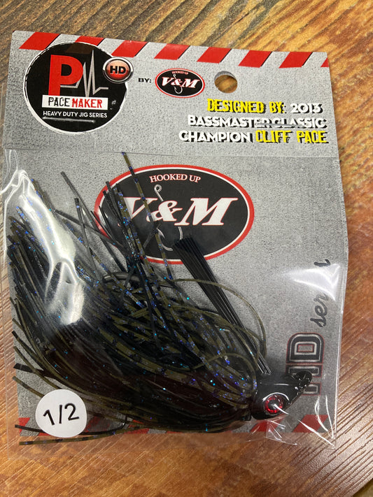 V&M HD Swim Jig 1/2 oz. Blue Shadow