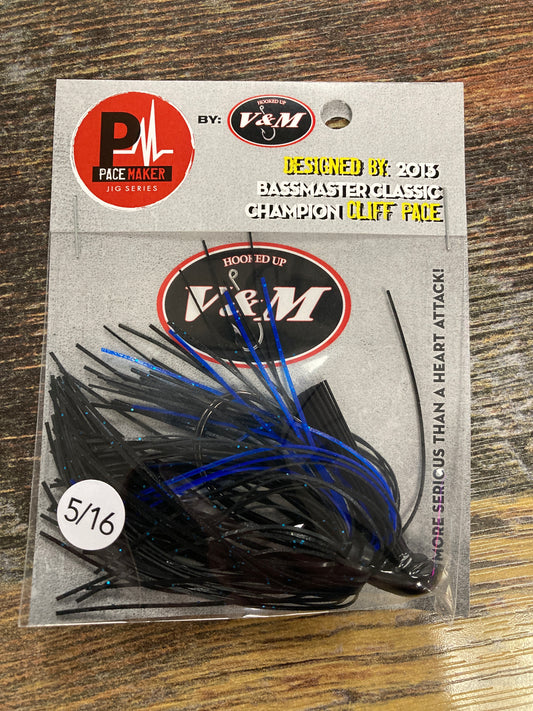 V&M Skipping Jig 5/16 oz. Black Blue
