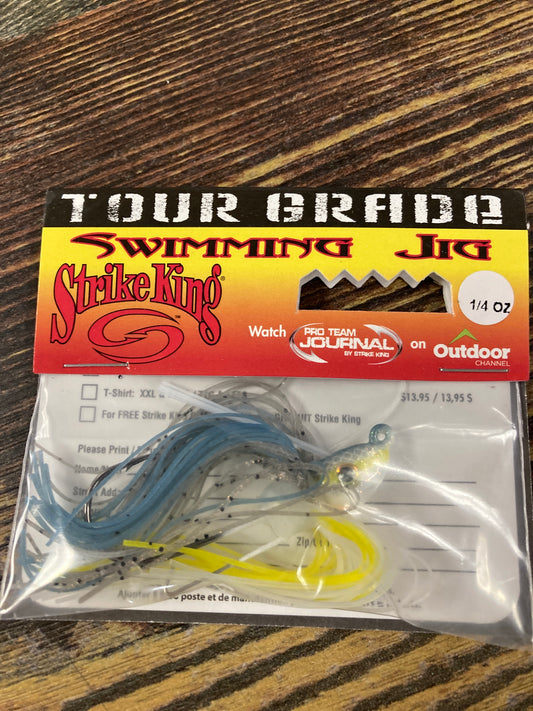 Strike King TG Swim Jig 1/4 oz. Sexy Shad