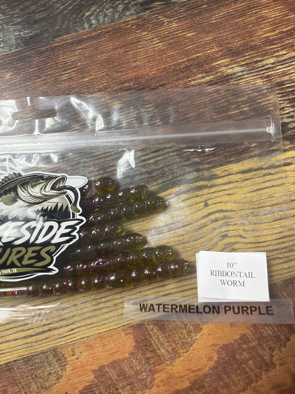 Lakeside Lures 10” Ribbon Tail Watermelon Purple