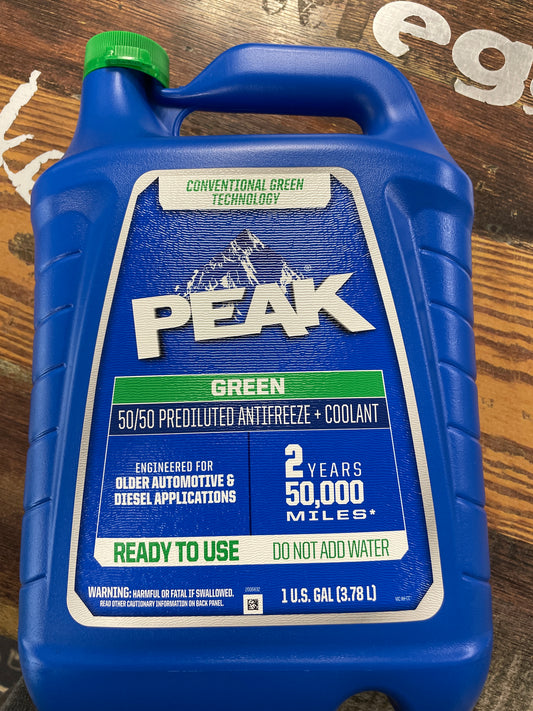 Peak Green 50/50 Antifreeze