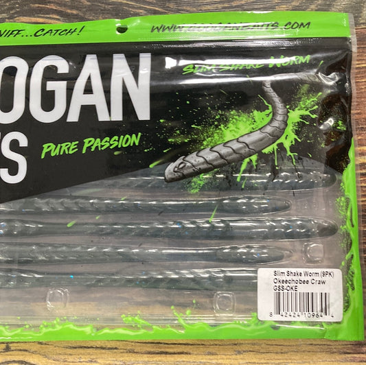 Googan Slim Shake Worm Okeechobee Craw