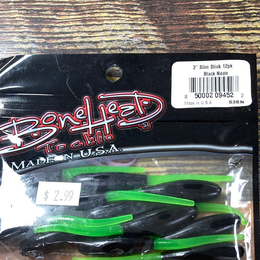 Bone Head Slim Stick 3" Black Neon