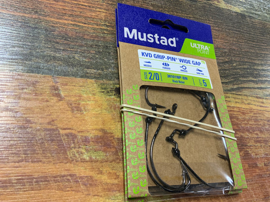 Mustad KVD Grip Pin Wide Gap 2/0