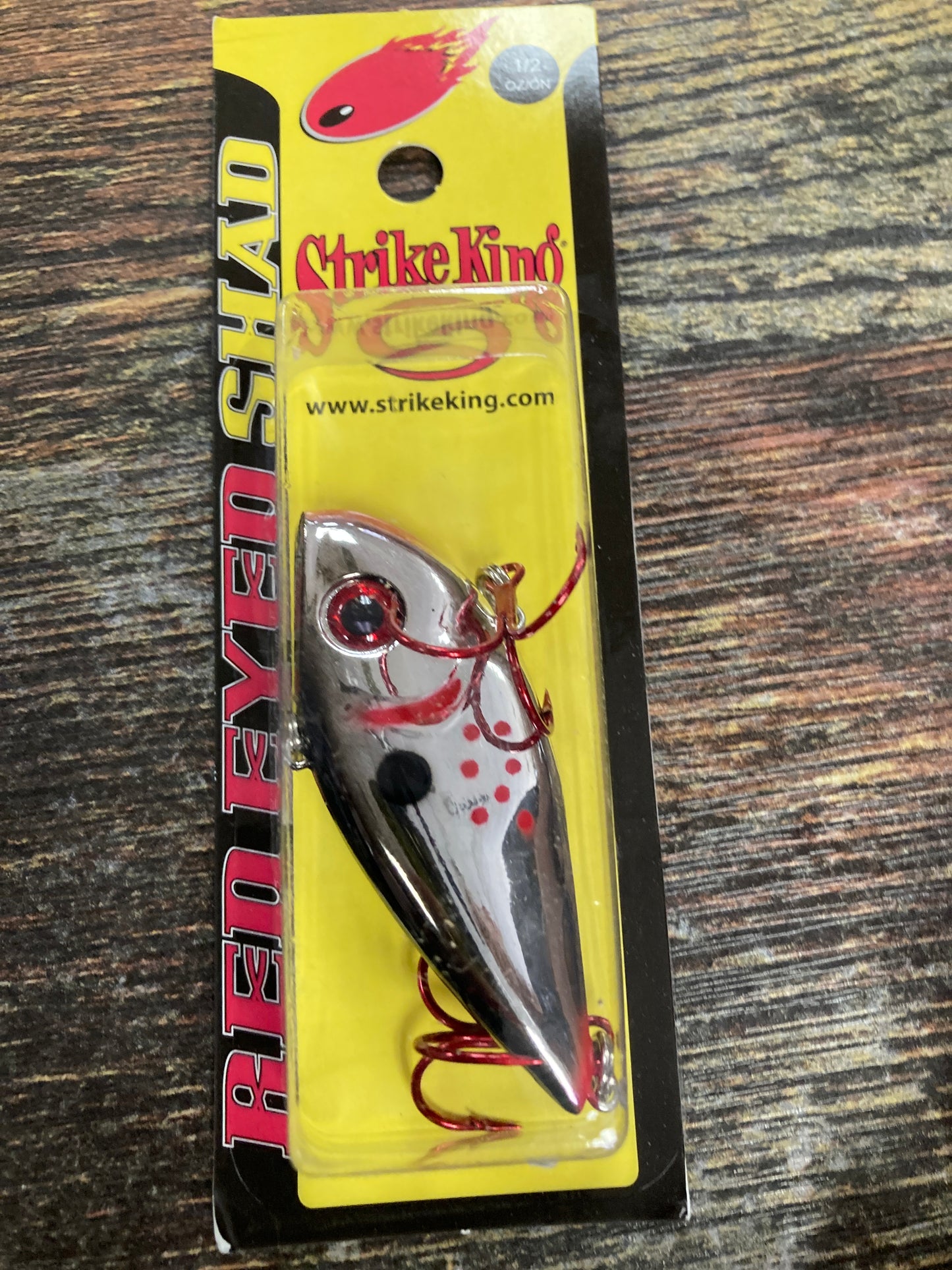 Strike King Red Eye Shad 1/2 oz. Bleeedingchr Black