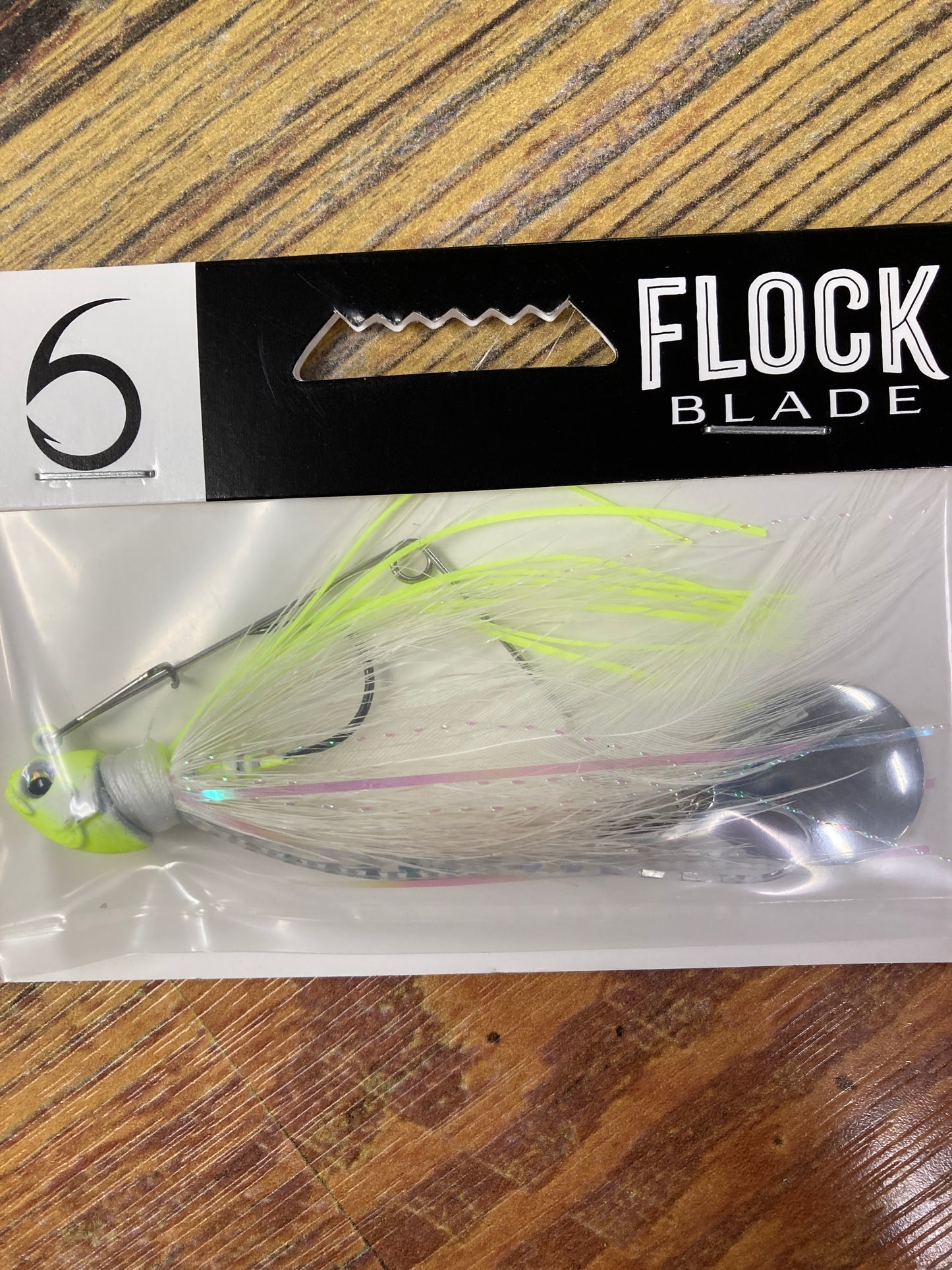 6th Sense Flock Blade 5/16 oz. 2/0 Chartreuse/White