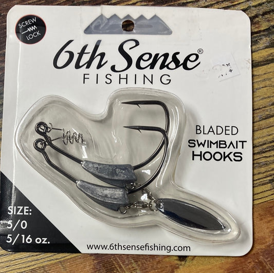 6th sense Bladed swim bait hooks 5/0. 5/16oz