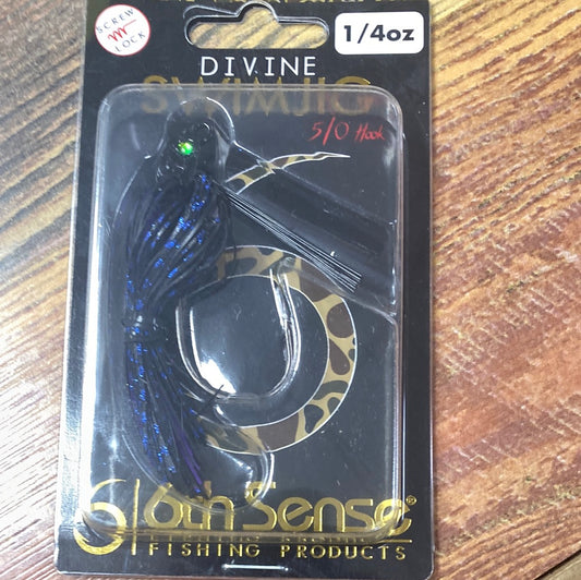 6th sense Divine swim jig Blacklight 1/4 oz