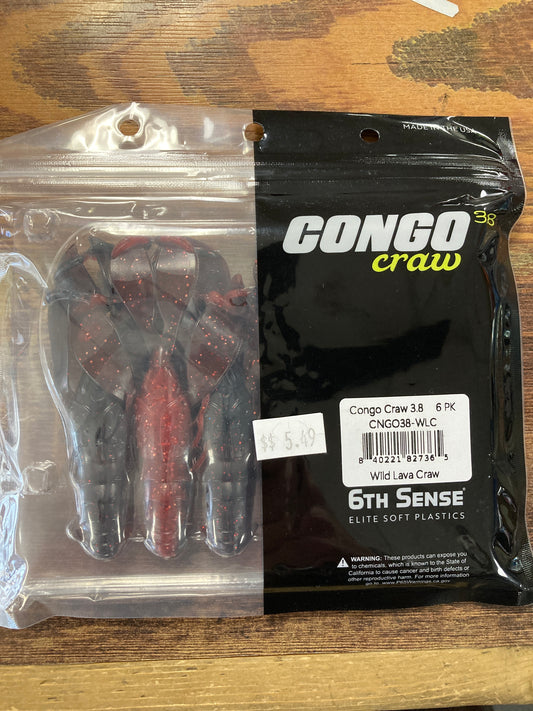 6th Sense Congo Craw 3.8” Wild Lava Craw